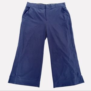 Athleta Navy Tribeca Crop Pants - Wide-Leg Cropped